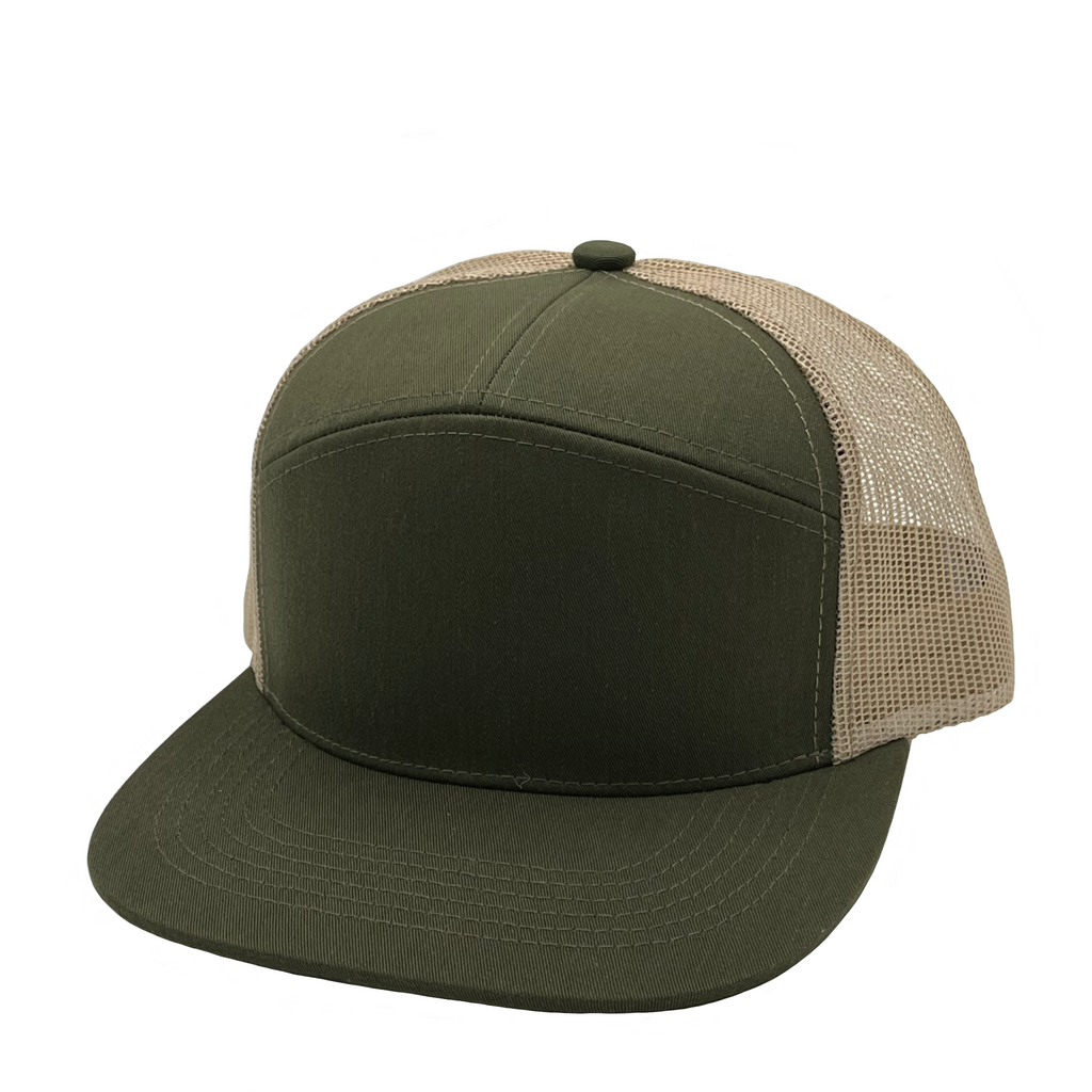 7 Panels Flat Bill Mesh Cap (Item# GNV-7005M) - Made in Vietnam 7 Panels Flat Bill Mesh Cap (Item# GNV-7005M) - Made in Vietnam