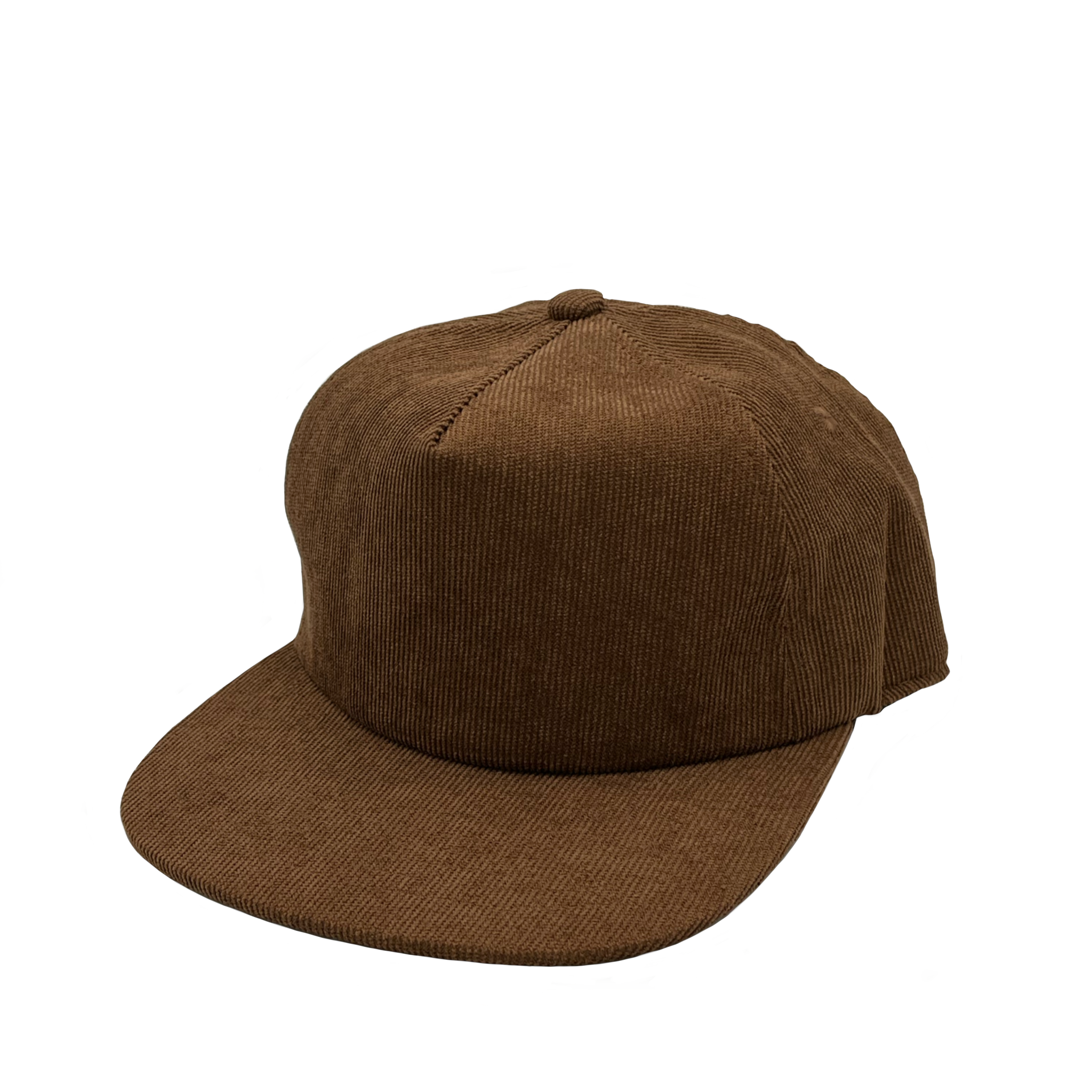 Premium Corduroy 5 Panels Flat Bill Cap (Item# GNV-1019P5