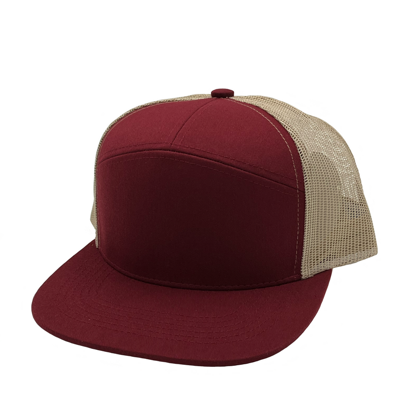 7 Panels Flat Bill Mesh Cap (Item# GNV-7005M) - Made in Vietnam 7 Panels Flat Bill Mesh Cap (Item# GNV-7005M) - Made in Vietnam