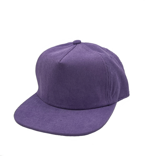 Premium Corduroy 5 Panels Flat Bill Cap (Item# GNV-1019P5) - Made Premium Corduroy 5 Panels Flat Bill Cap (Item# GNV-1019P5) - Made