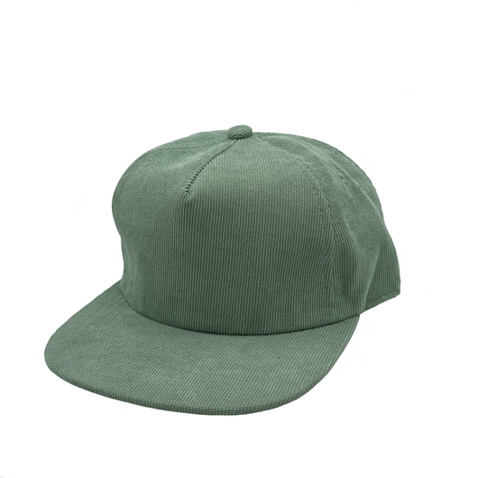 Premium Corduroy 5 Panels Flat Bill Cap (Item# GNV-1019P5) - Made Premium Corduroy 5 Panels Flat Bill Cap (Item# GNV-1019P5) - Made