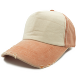 5 Panels Polyester Foam Front Dirty Washed Pigment Dye Cap (#GN-1005)