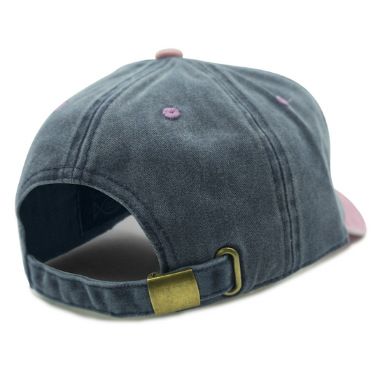 Washed and Distressed Grey Cotton Full Fabric Dad Cap with 3.5 Rectangle  Poly Patch Cap — Top Line Digital Heat Transfer
